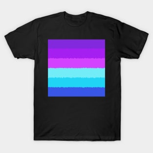 Crystal Lines Of Purple And Blue T-Shirt